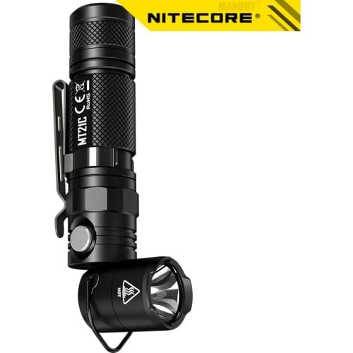 2021 Nitecore MT21C Multi-functional 90 Degree Adjustable Flashlight 1000LM Portable Diecast Torch Without Battery Free Shipping