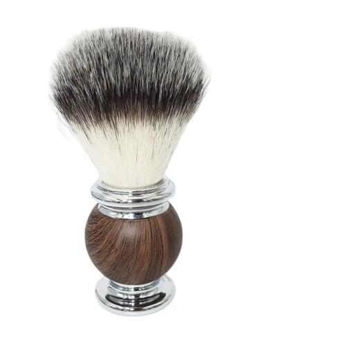 WLONG Soft Synthetic Hair Barber Beard Brush Knot Rosewood Finish Handle Gift Set for Man Wet Shaving Tool Grooming Kit