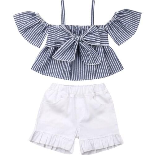 Girl Clothes 2PCS Baby Kid Girls Summer Outfits Toddler Top Shirt Pants Shorts Clothes Set Baby Clothes