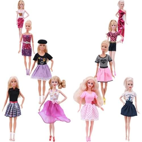 Doll Clothes Skirt Suits And Dresses For Barbies Party Wear Doll Outfit Clothes Accessories Girls Toy Gift