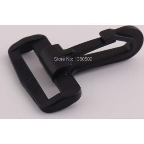 10pcs/lot 60*38mm Black Color plastic Durable Spring Clip buckle Swivel Snap hook For Bag Dog Hook accessories