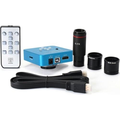 34MP HDMI USB Industrial Microscope Camera 1/2.33Inch Panasonic CMOS Sensor Electron Eyepiece C/CS Mount 0.5X Eyepiece Adapter