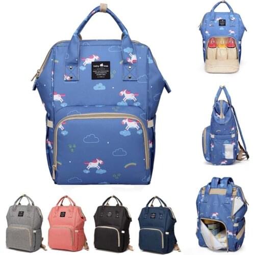 Babytree Backpack Bag Portable Nappy Bag Unicorn Waterproof Mum bag Diaper Solid Multiple FashionTravel Nursing Bag
