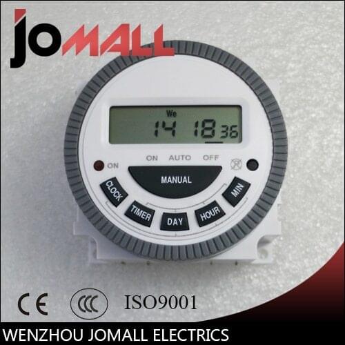 24 Hours 7 Days TM619 Digital Programmable Timer Switch 220V 16A 4Pin Internal Battery Automatic Gate Timer