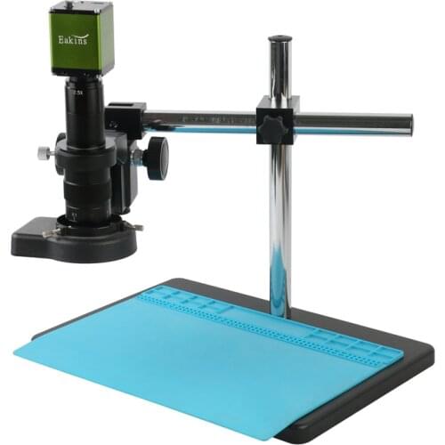 1/2" HD 1080P HDMI Industrial Lab PCB Soldering Video Microscope Camera + 180x 300x C Mount Lens + 144 LED Ring Light