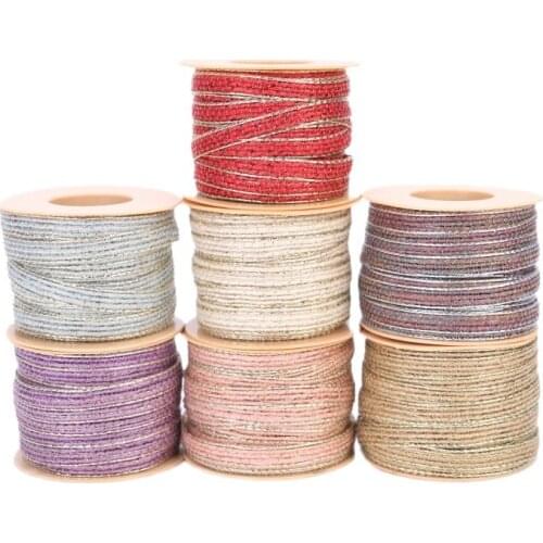 10m/roll Retro Color Woven Jute Hessian Rope Earrings Diy Handmade Bow Pendant Earrings Jewelry Gift Packaging Ribbon