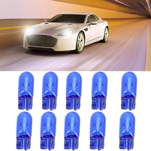 Super Bright White Color Car Signal Lamp Instrument Light 10pcs T10 W5W 12V 5W 168 Wedges Halogen Car Interior Reading Light