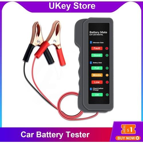12V BM310 BM320 Auto Car Battery Tester 12V Digital Test 6 LED Display Analyzer Alternator State Check Automotive Scanner