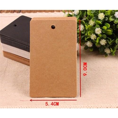 300pcs 9*5.4cm blank paper kraft paper label hand-painted soap tag bookmarks zakka children clothing card/tag