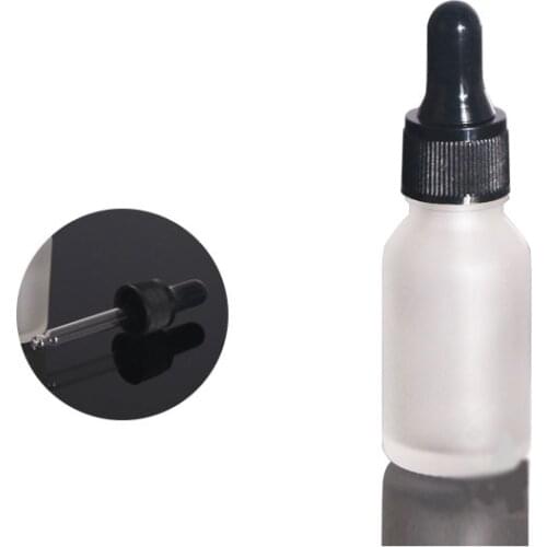 300pcs/lot 15ml Empty Reagent Eye Dropper Drop Frosted Glass Aromatherapy Liquid Pipette 15cc Bottle Refillable Bottles