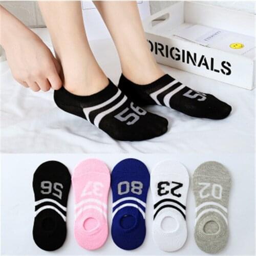 5Pairs/lot Hot Sale Women Comfortable Number Cotton Socks Slippers Short Ankle Socks Beautiful Colors Popular Style Socks