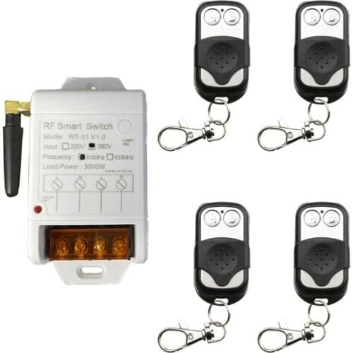 AC220V 380V 30A 1CH 1 Channel RF 433MHz Wireless Remote Control Light Switch 30A Relay Output Radio Receiver Module + Transmiter