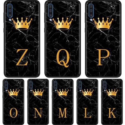 Gold Crown Letter Queen Case For Samsung Galaxy A50 A70 A10 A20e A30 A40 A20s A10s A10e A80 A90 A60 A30s TPU Shell Cover