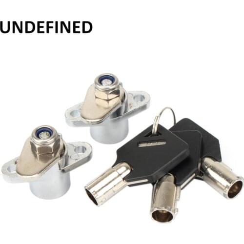 Black Motorcycle Lock Hard Saddlebag Lock with 3 Key for Harley Touring Road King Electra Glide Street 1984-2019 Candado Moto