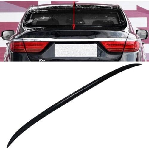 For Universal Spoiler Wing NEW OLD Kia K9 CAR Trunk PU Plastic Material Tail FIN Accessories Glossy Black Body Kit Refit 2010