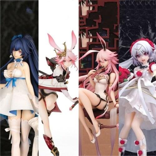 25-35cm japanese Anime Action Figure Honkai Impact 3 Kiana Kaslana Sakura Yae Heretic Miko Sexy Girls Adult Collectible Figures