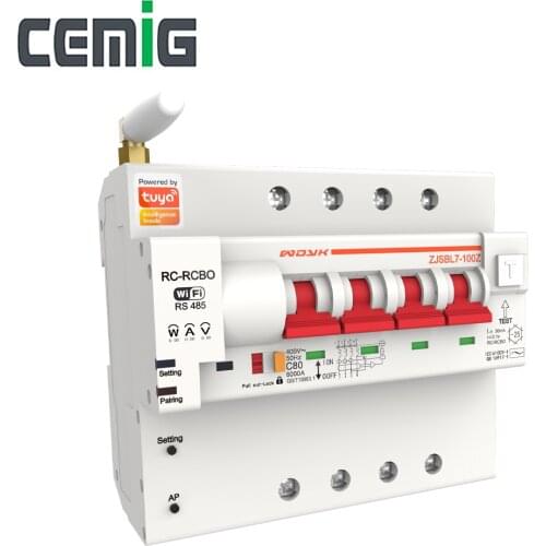 WiFi Intelligent Circuit Breaker With Energy Metering And Leakage Protection