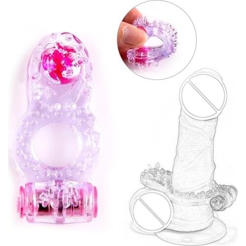 Intimate Vibrator Ring Delay Ejacualtion Lasting Product Clitoris Stimulate Elastic Silicone erotic Sex Toys for Men Cock Ring