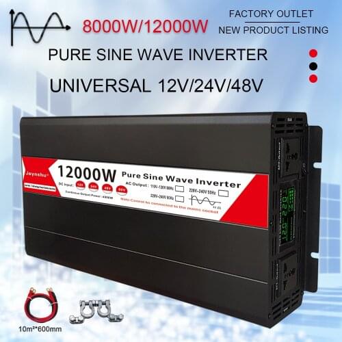 Inverter 12V 220V Pure Sine Wave 8000W 10000W DC 12V 24V 48V To AC 220V Converter Solar Car Power Inverter Transformer Inversor