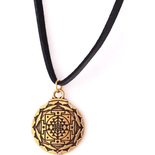 Leather Rope Chains Antique Gold Amazing Rune With Special Magick To Protect Owner Fashion Design Add Your Taste Dropshipping