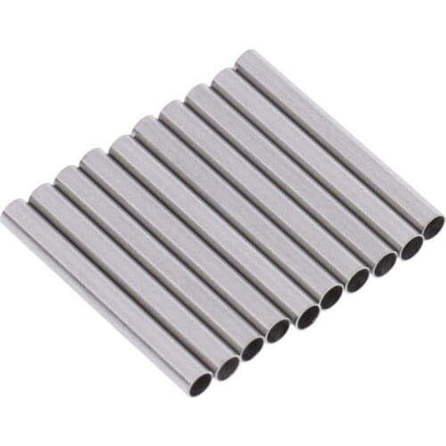 Pack of 10pcs Silver Stainless Steel Tubes Watch Band Straps Replacement Repair Tool Bars Pins 18mm 22mm