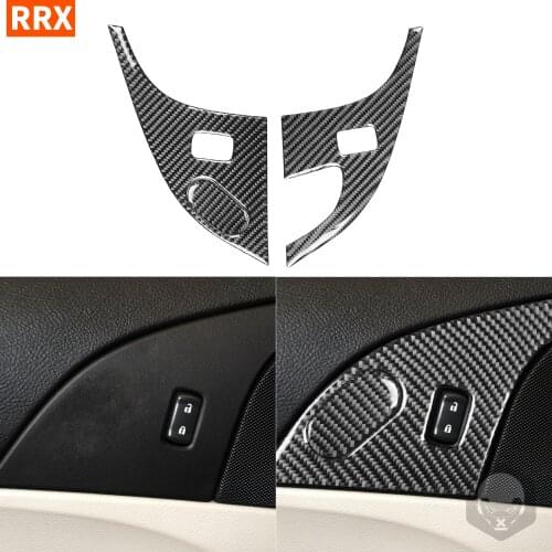 For Chevrolet Corvette C6 2005-2007 Carbon Fiber Sticker 3-Piece Set Door Lock Panel Frame Car Accessories Styling Interiors