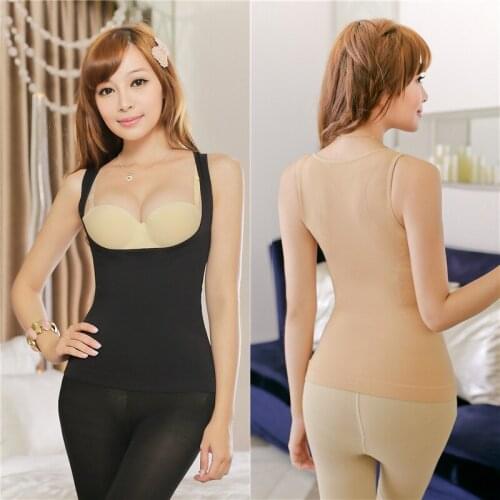 New 2020 women model body shaper tight underwear seamless three-dimensional solid color plastic chest corset S body vest