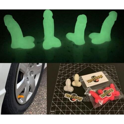Novelty Prank Penis Tyre Wheel Stem Air Valve Caps Dustproof Caps Car Tire Valve Caps Cars Motorcycles Bicycles Accessories Part