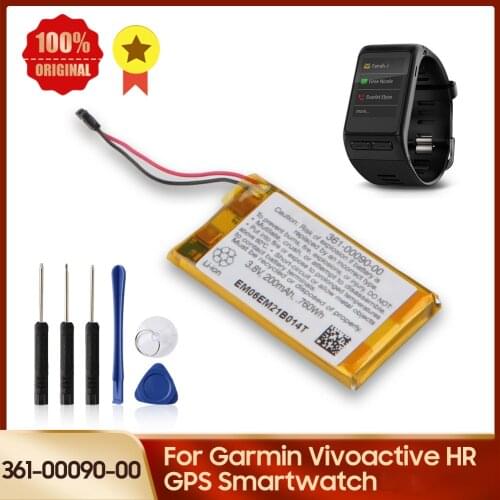 Original Replacement Battery 361-00090-00 for Garmin Vivoactive HR GPS Smartwatch 200mAh +Tools