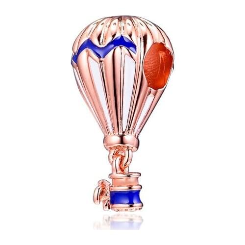 ROSE AIR BALLOON Charms For Woman 925 Silver Beads For Jewelry Making Fits European Bracelets & Bangle Sterling Silver Jewelry
