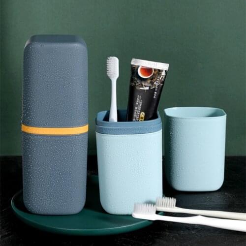 Portable Toothbrush Toothpaste Holder Storage Case Box Organizer Household Storage Cup For Outdoor Travel Bathroom Accessories