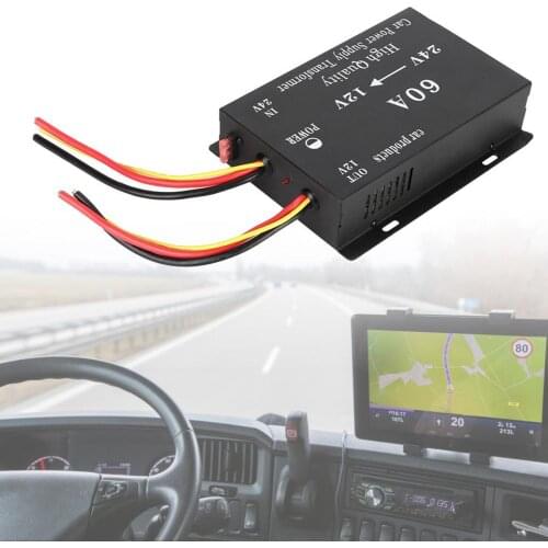 Aluminium Alloy Practical 24V to 12V Step-down Reducer Durable Step-down Regulator High Reliability for Car