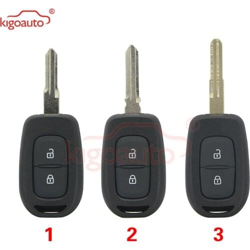 Kigoauto Remote key 2 button 433Mhz FSK Hitag AES-4A Chip for Renault Duster Kwid Sandero Logan Clio Fluence 2013 - 2018
