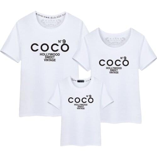 Coco Family Matching Clothes T-Shirts Mommy and Me Clothes Coco Short Sleeve T-Shirt Matching Outfits T-Shirt Boys Clothes