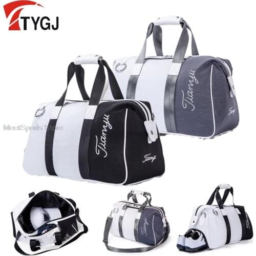 Large Capacity Golf Bag Golf Clothing Bag Lightweight Casual Shoes Bags Double Layer Sports Handbags Portable Travelling Pack