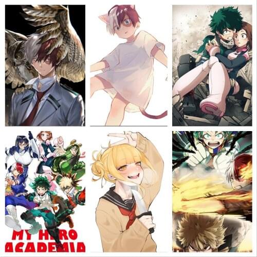 WTQ Canvas Painting Anime Posters Boku No Hero Academia Todoroki Shoto Wall Decor Wall Art Picture for Living Room Decor