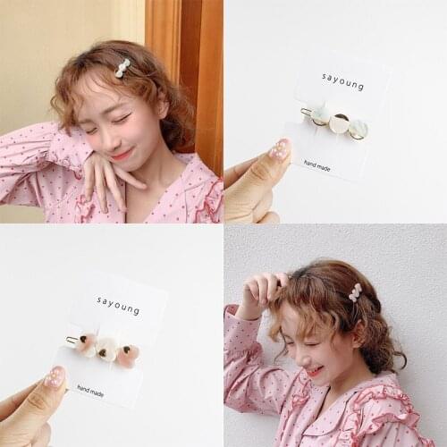 Love Girl Sweet Acetate Love Hairpin Bangs Clip Exquisite All-Match Geometric Hairpin Side Clip Hair Accessories