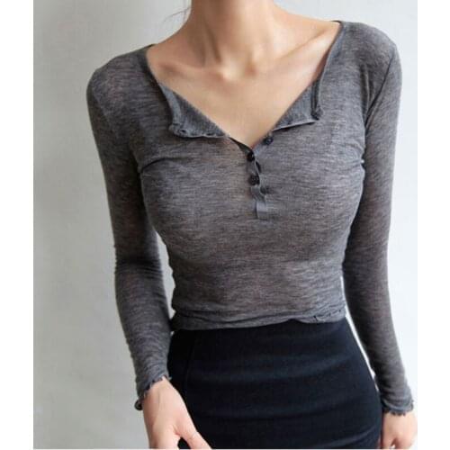 Femme Ropa Mujer Kawaii Clothes Sexy Tshirt Women T Shirt 2021 Spring Summer T-Shirt Women Tops Korean Long Sleeve Vetement