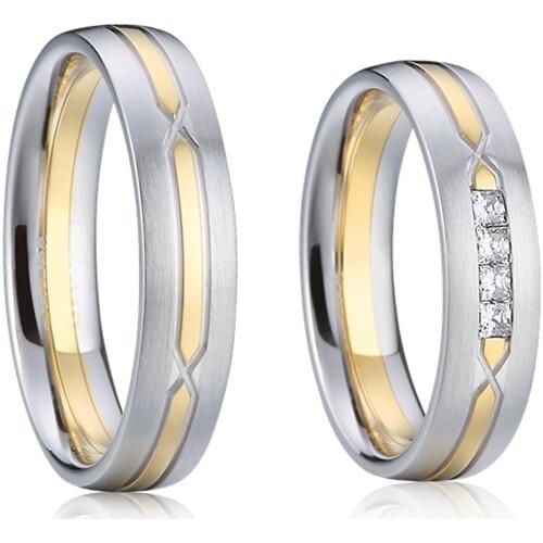 100 PCS wholesale lots bulk custom rings for women his and her jewellery Titanium stainless steel ring