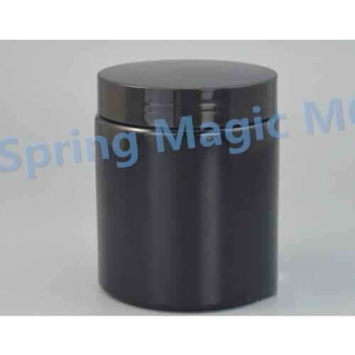 500pcs 250ml Black Plastic Cream Jar With Black Plastic Lid Plastic jar cosmetic packaging.250g PET Jars for Mask/hair wax
