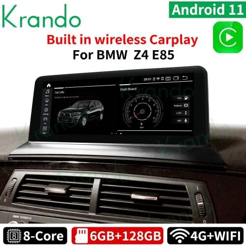 Krando car audio player Android 9.0 4+32gb 4G 10.25'' for BMW Z4 E85 E89 2004-2018 gps navigation multimedia system