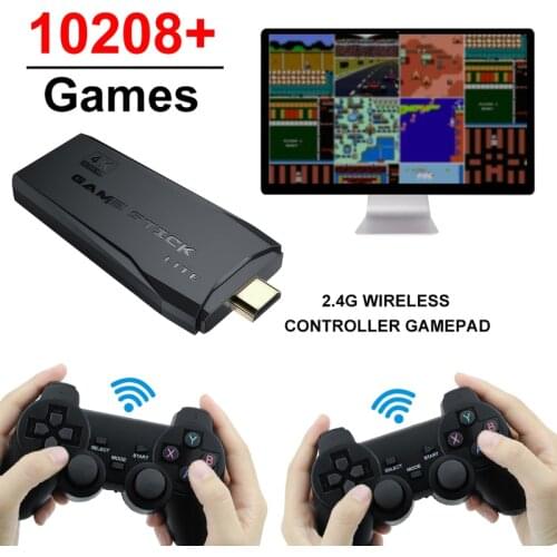 Wireless 4K HD Video Game Console 2.4G Double Controller For PS1/FC/GBA 10000 Games Stick 64GB Retro Mini ClasVideo Game Console