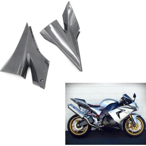 Carbon Fiber Paint Tank Side Cover Panel Fairing for Kawasaki ZX-10R ninja zx10r 2004 2005