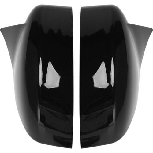 Car Rearview Side Mirror Cover Shell for Ford Focus 3 - 3,5 2011 2012 2013 2014 2015 2016 2017 2018, Bright Black