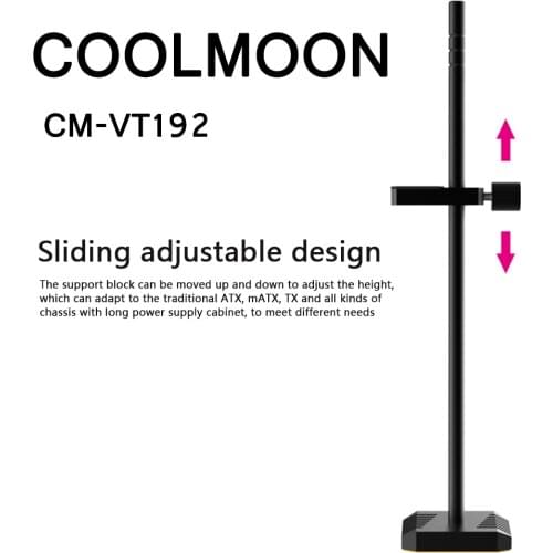 Coolmoon Graphics Card GPU Support Aluminum, Vertical Mounting VGA Companion Bracket, Black / White VT192 Newest