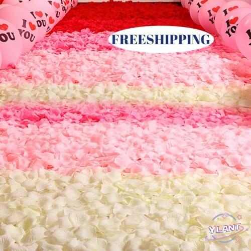 3000ps Colorful Artificial Rose Petala Colorful Silk Flower Accessories Wedding Rose Romantic Silk Wedding Party Supplies