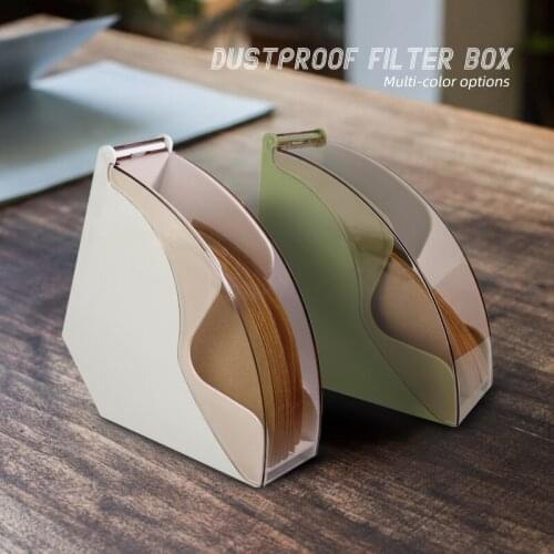 Coffee Filter Paper Holder Filter Paper Box Coffee Storage Rack Wooden Hand-Made Coffee Rack Dust Filter Paper Box Tools