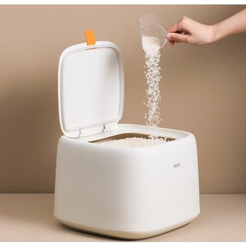 20Kg Plastic Rice Storage Tank Bucket Moisture Proof Seal Cylinder Household Box Household Multifunction Family Accessories NEW