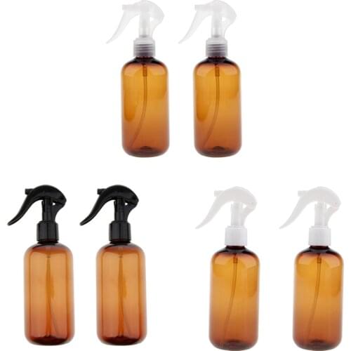 250ML Empty Amber Plastic Spray Bottle Trigger Sprayer Essential Oil Lotions