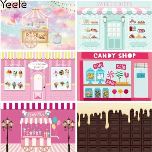 Yeele Photocall Baby Shower Birthday Backdrops Photography Candy Store Milk Chocolate Photographic Background For Photo Studio
